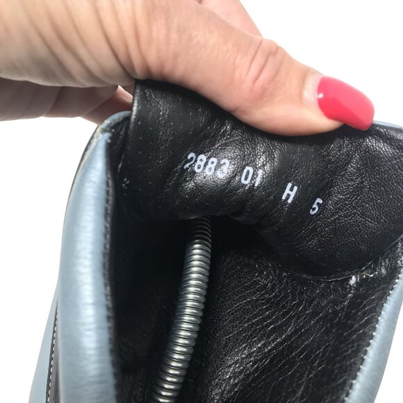 Vintage Paraboot Leather Lace-Up Ankle Boots US 7 Blue Rubber Sole Casual Shoes - Picture 10 of 10